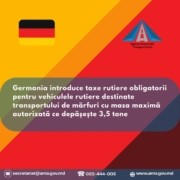 anta germania introduce taxe rutiere obligatorii pentru vehiculele rutiere destinate transportului de marfuri cu masa maxima autorizata ce depase 2275dea